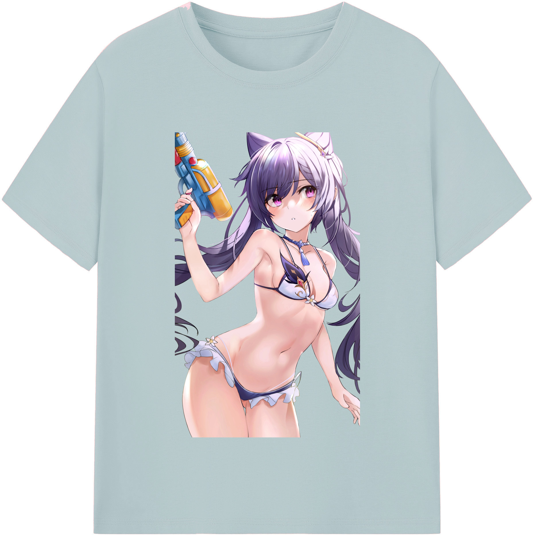 げんし神 刻晴 こくせい genshin Kokusei 綿100％半袖Tシャツ（フロントプリント）